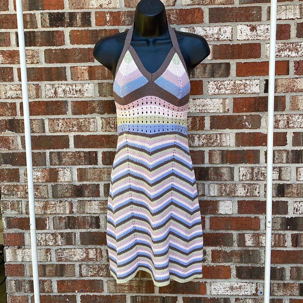 NWT Spring and Summer Crochet Halter Dress
